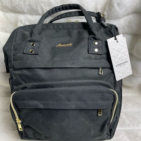 NWT lovevook black  canvas laptop backpack with USB port fit up to 17” l… - Picture 3 of 9